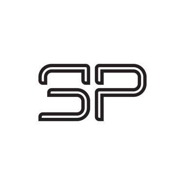 sp ilk harf vektör logo simgesi