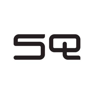 Kare ilk harf vektör logo simgesi