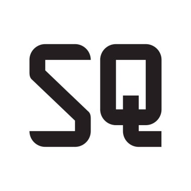 Kare ilk harf vektör logo simgesi