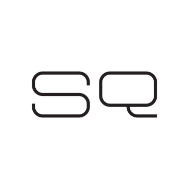 Kare ilk harf vektör logo simgesi