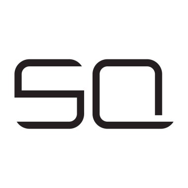 Kare ilk harf vektör logo simgesi