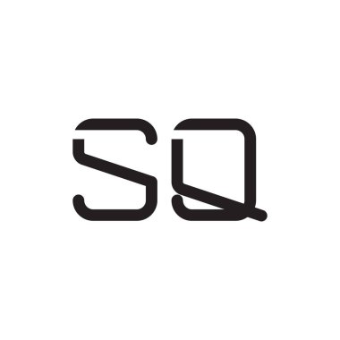 Kare ilk harf vektör logo simgesi