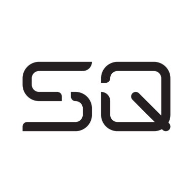 Kare ilk harf vektör logo simgesi