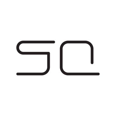 Kare ilk harf vektör logo simgesi