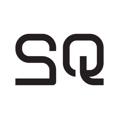 Kare ilk harf vektör logo simgesi