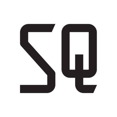 Kare ilk harf vektör logo simgesi
