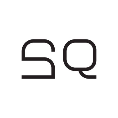 Kare ilk harf vektör logo simgesi