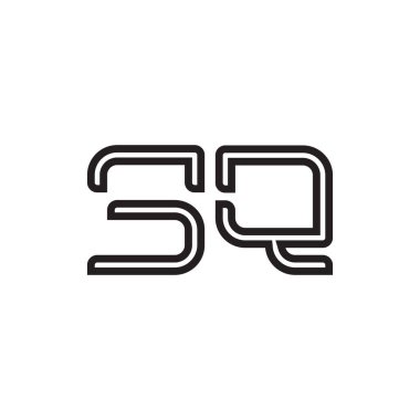 Kare ilk harf vektör logo simgesi