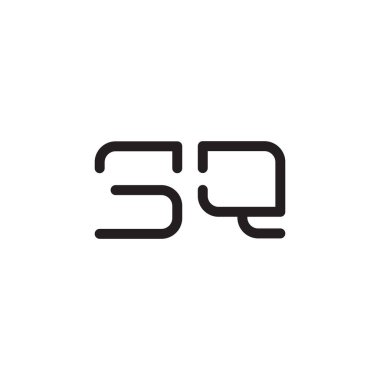 Kare ilk harf vektör logo simgesi