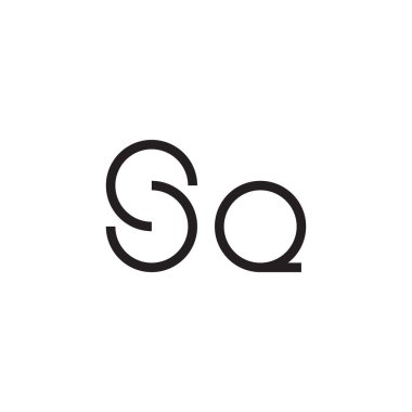 Kare ilk harf vektör logo simgesi