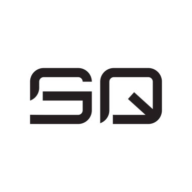 Kare ilk harf vektör logo simgesi