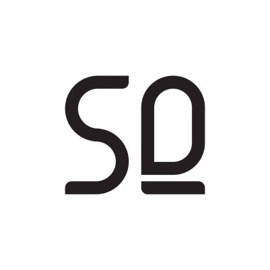 Kare ilk harf vektör logo simgesi