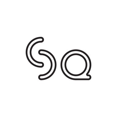 Kare ilk harf vektör logo simgesi