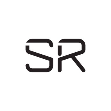 Sr ilk harf vektör logo simgesi