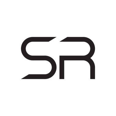 Sr ilk harf vektör logo simgesi