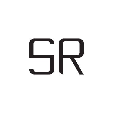 Sr ilk harf vektör logo simgesi