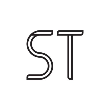 İlk harf vektör logo simgesi