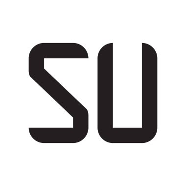 su ilk harf vektör logosu simgesi