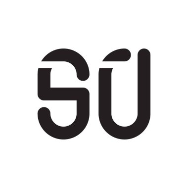 su ilk harf vektör logosu simgesi