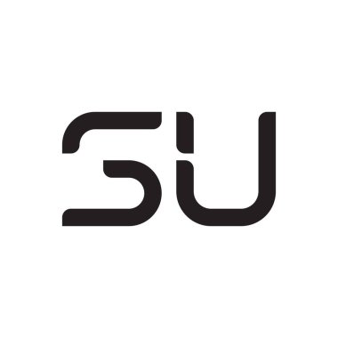 su ilk harf vektör logosu simgesi