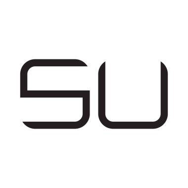 su ilk harf vektör logosu simgesi