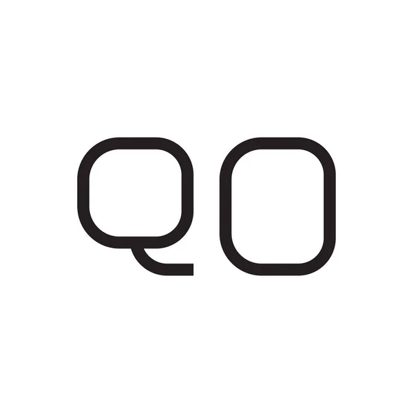 Qo初始字母向量图标 — 图库矢量图片