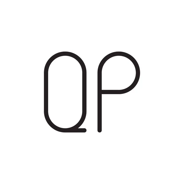 Qp初始字母向量图标 — 图库矢量图片