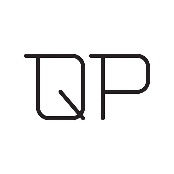 Qp初始字母向量图标 — 图库矢量图片