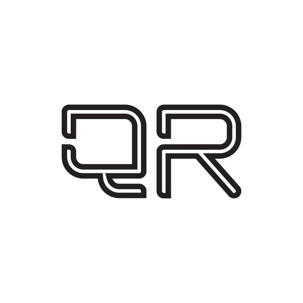 Qr頭文字ベクトルロゴアイコン — ストックベクタ