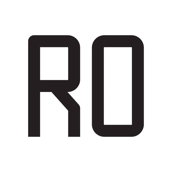Ro初期文字ベクトルロゴアイコン — ストックベクタ