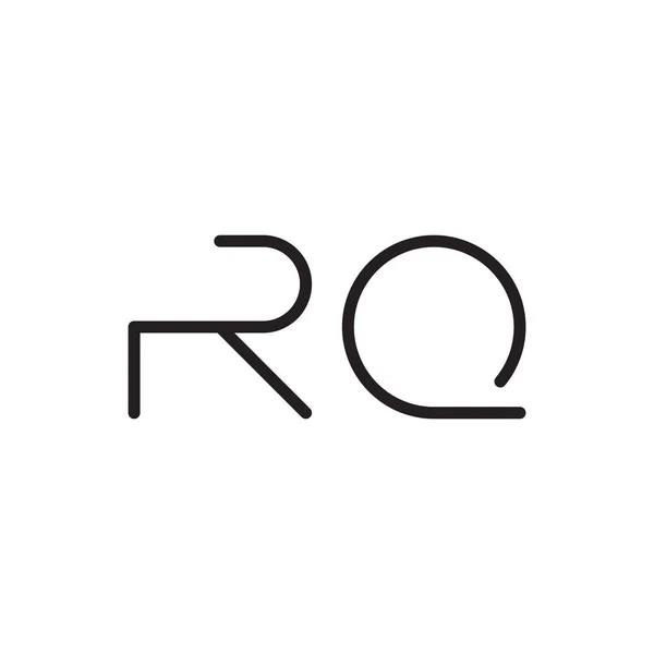 Rq頭文字ベクトルロゴアイコン — ストックベクタ