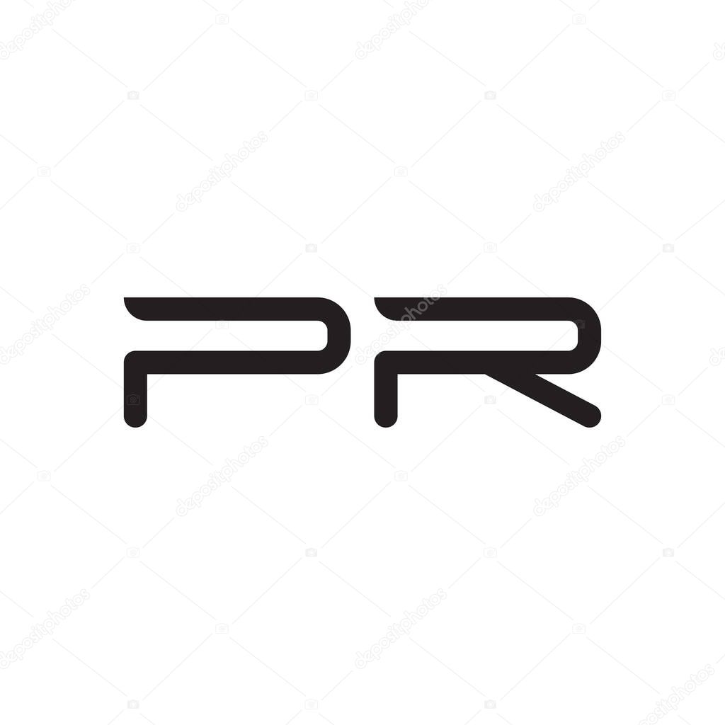 pr initial letter vector logo icon