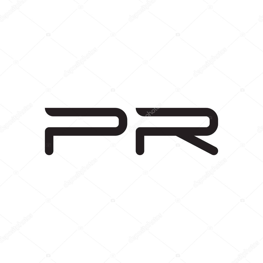 Pr initial letter vector logo icon