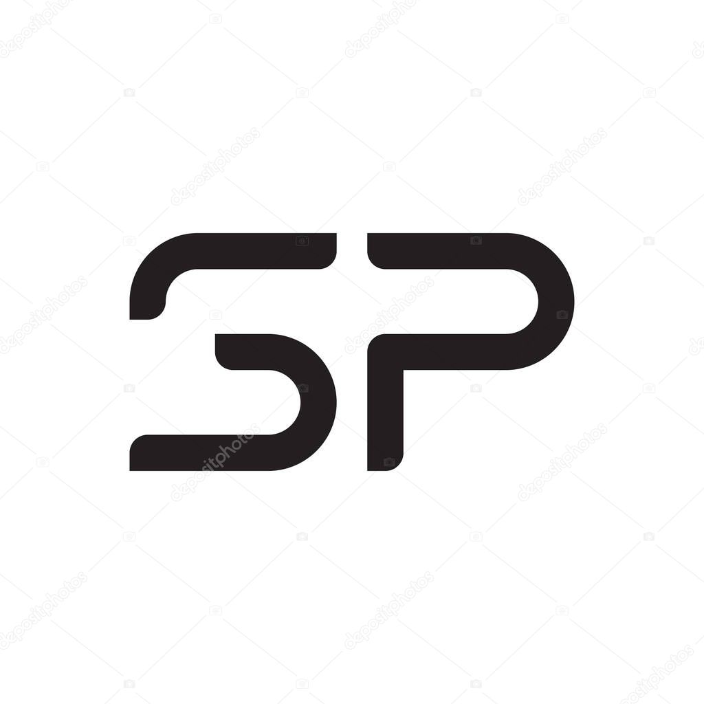 sp initial letter vector logo icon