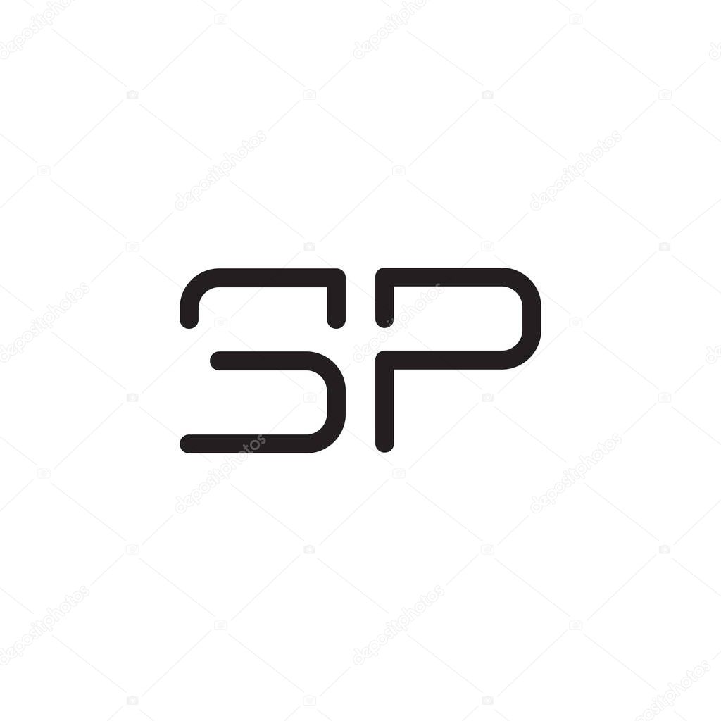 sp initial letter vector logo icon