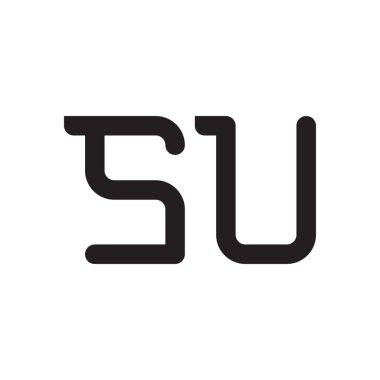 su ilk harf vektör logosu simgesi