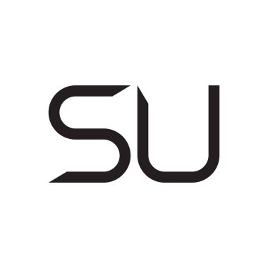 su ilk harf vektör logosu simgesi