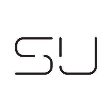 su ilk harf vektör logosu simgesi