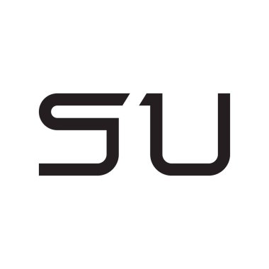 su ilk harf vektör logosu simgesi