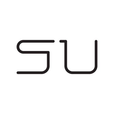 su ilk harf vektör logosu simgesi