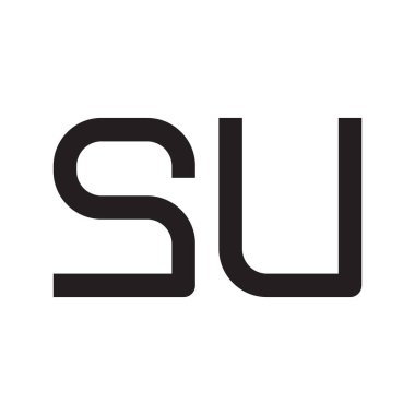 su ilk harf vektör logosu simgesi