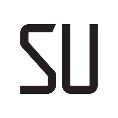 su ilk harf vektör logosu simgesi