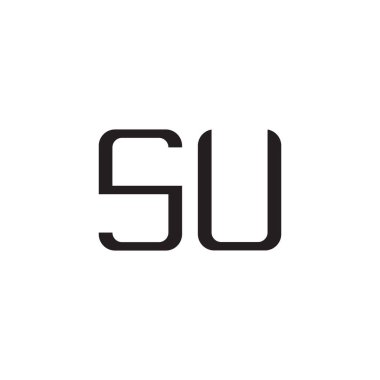 su ilk harf vektör logosu simgesi