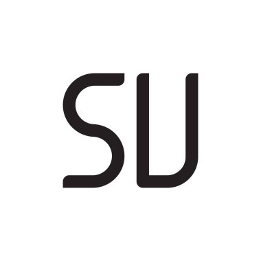su ilk harf vektör logosu simgesi