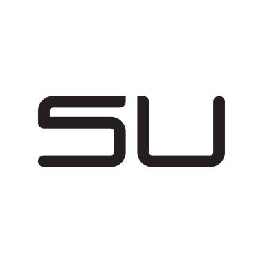 su ilk harf vektör logosu simgesi
