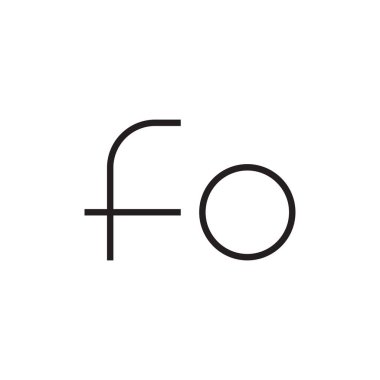 fo ilk harf vektör logo simgesi