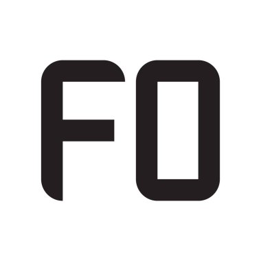 fo ilk harf vektör logo simgesi