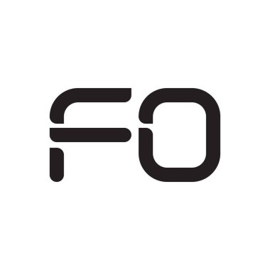 fo ilk harf vektör logo simgesi
