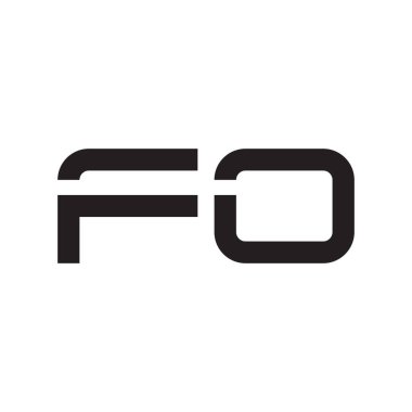 fo ilk harf vektör logo simgesi