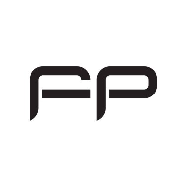 fp ilk harf vektör logo simgesi